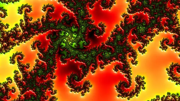 Abstract Computergegenereerd Fractaal Ontwerp Een Fractal Een Nooit Eindigend Patroon — Stockfoto