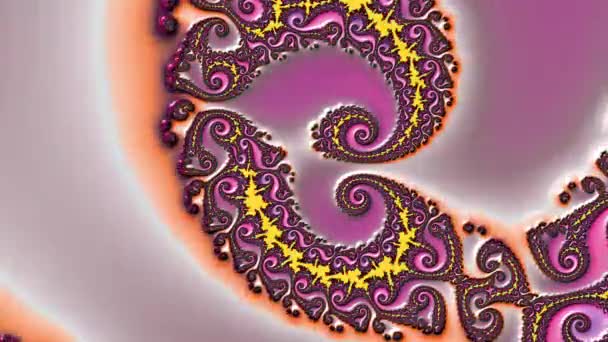 Αφηρημένος Υπολογιστής Που Δημιουργείται Fractal Σχεδιασμός Φράκταλ Είναι Ένα Ατέρμονο — Αρχείο Βίντεο