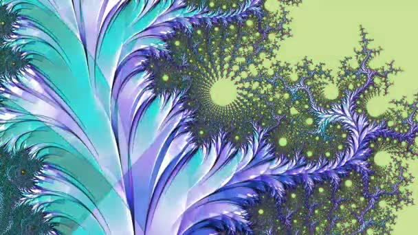 Abstract Computergegenereerd Fractaal Ontwerp Een Fractal Een Nooit Eindigend Patroon — Stockvideo