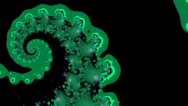 Abstract Computergegenereerd Fractaal Ontwerp Een Fractal Een Nooit Eindigend Patroon — Stockvideo