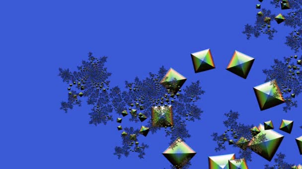 Abstract Computergegenereerd Fractaal Ontwerp Een Fractal Een Nooit Eindigend Patroon — Stockvideo