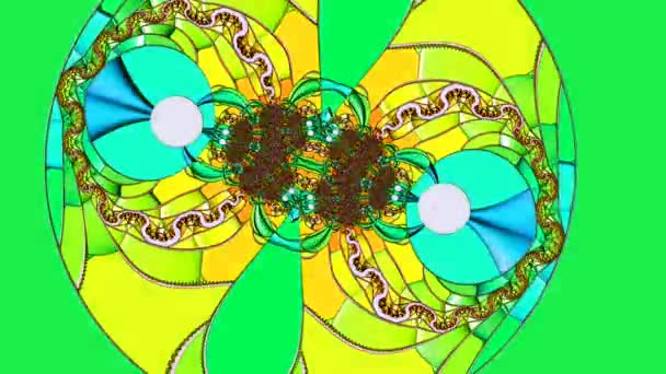 Resumo Design Fractal Gerado Por Computador Fractal Padrão Interminável Fractais — Vídeo de Stock