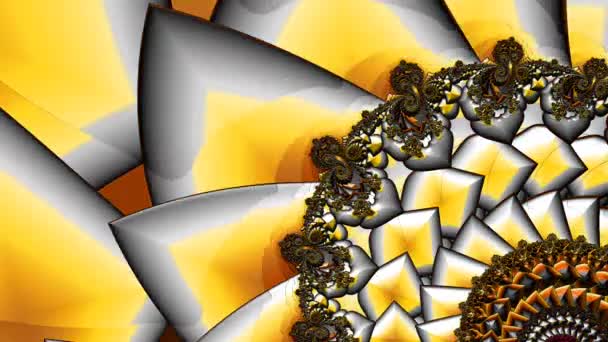 Abstract Computergegenereerd Fractaal Ontwerp Een Fractal Een Nooit Eindigend Patroon — Stockvideo