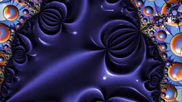 Αφηρημένος Υπολογιστής Που Δημιουργείται Fractal Σχεδιασμός Φράκταλ Είναι Ένα Ατέρμονο — Αρχείο Βίντεο