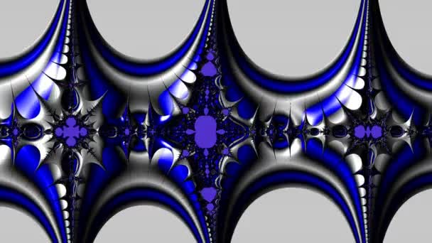 Αφηρημένος Υπολογιστής Που Δημιουργείται Fractal Σχεδιασμός Φράκταλ Είναι Ένα Ατέρμονο — Αρχείο Βίντεο