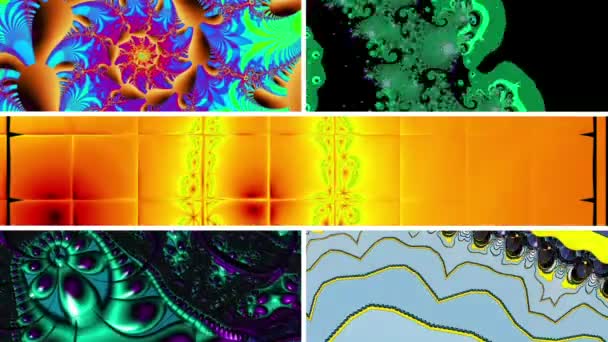 Resumo Design Fractal Gerado Por Computador Fractal Padrão Interminável Fractais — Vídeo de Stock