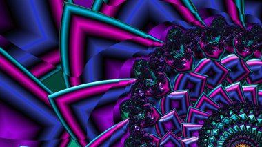 Soyut Bilgisayar Fraktal Tasarımı. Fraktal hiç bitmeyen bir desen. Fraktallar, farklı ölçeklerde kendine benzeyen sonsuz derecede karmaşık kalıplardır.