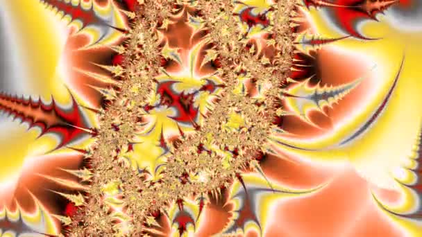 Abstract Computergegenereerd Fractaal Ontwerp Een Fractal Een Nooit Eindigend Patroon — Stockvideo