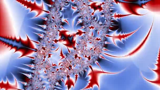 Abstract Computergegenereerd Fractaal Ontwerp Een Fractal Een Nooit Eindigend Patroon — Stockvideo