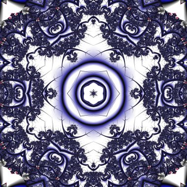 Soyut Bilgisayar Fraktal Tasarımı. Fraktal hiç bitmeyen bir desen. Fraktallar, farklı ölçeklerde kendine benzeyen sonsuz derecede karmaşık kalıplardır.