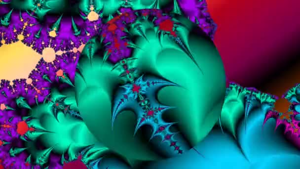 Abstract Computergegenereerd Fractaal Ontwerp Een Fractal Een Nooit Eindigend Patroon — Stockvideo