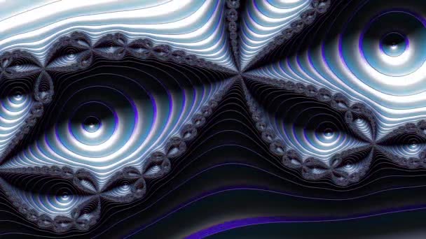 Abstract Computergegenereerd Fractaal Ontwerp Een Fractal Een Nooit Eindigend Patroon — Stockvideo