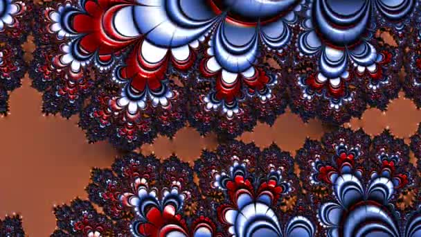 Abstract Computergegenereerd Fractaal Ontwerp Een Fractal Een Nooit Eindigend Patroon — Stockvideo