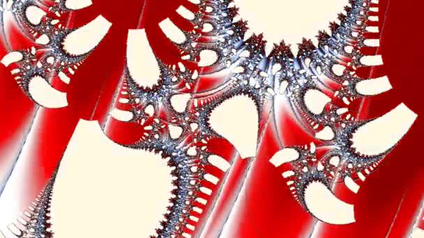 Abstract Computergegenereerd Fractaal Ontwerp Een Fractal Een Nooit Eindigend Patroon — Stockvideo