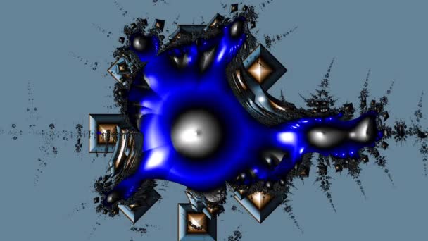 Abstract Computergegenereerd Fractaal Ontwerp Een Fractal Een Nooit Eindigend Patroon — Stockvideo