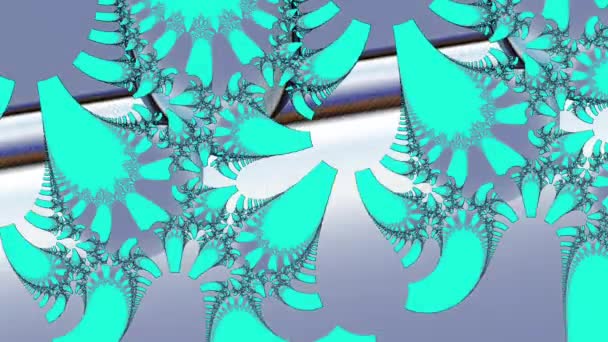 Resumen Diseño Fractal Generado Por Ordenador Fractal Patrón Interminable Los — Vídeo de stock