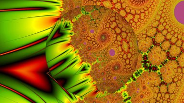 Soyut Bilgisayar Fraktal Tasarımı. Fraktal hiç bitmeyen bir desen. Fraktallar, farklı ölçeklerde kendine benzeyen sonsuz derecede karmaşık kalıplardır.