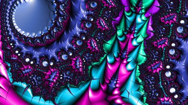 Soyut Bilgisayar Fraktal Tasarımı. Fraktal hiç bitmeyen bir desen. Fraktallar, farklı ölçeklerde kendine benzeyen sonsuz derecede karmaşık kalıplardır.