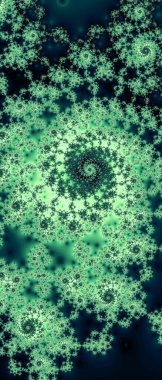 Soyut Bilgisayar Fraktal Tasarımı. Fraktal hiç bitmeyen bir desen. Fraktallar, farklı ölçeklerde kendine benzeyen sonsuz derecede karmaşık kalıplardır.