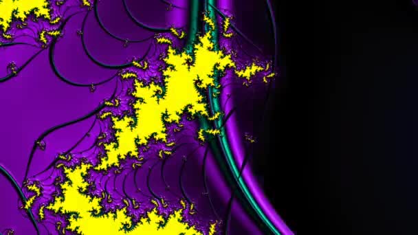 Abstrakt Dator Genererade Fractal Design Fraktal Ett Oändligt Mönster Fractals — Stockvideo