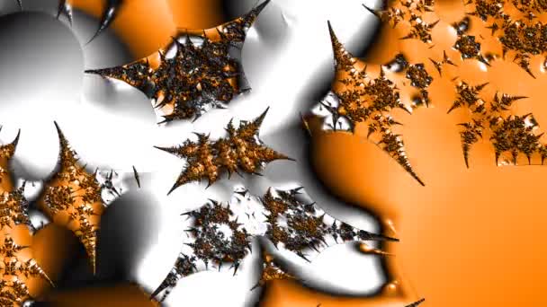 Abstract Computergegenereerd Fractaal Ontwerp Een Fractal Een Nooit Eindigend Patroon — Stockvideo