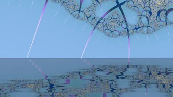 Abstract Computergegenereerd Fractaal Ontwerp Een Fractal Een Nooit Eindigend Patroon — Stockvideo