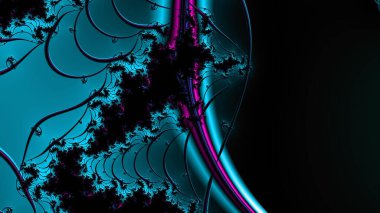 Soyut Bilgisayar Fraktal Tasarımı. Fraktal hiç bitmeyen bir desen. Fraktallar, farklı ölçeklerde kendine benzeyen sonsuz derecede karmaşık kalıplardır.