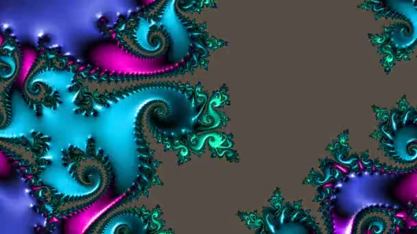 Resumen Diseño Fractal Generado Por Ordenador Fractal Patrón Interminable Los — Vídeo de stock