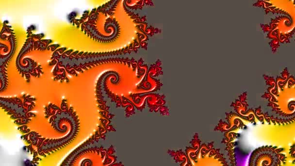 Abstract Computer Generated Fractal Design Fractal Never Ending Pattern Fractals — Stock Video