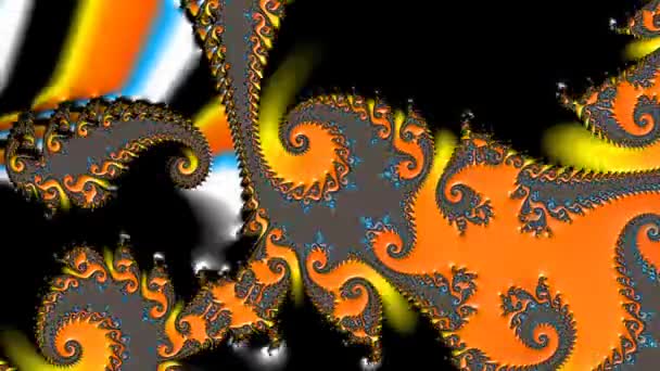 Resumen Diseño Fractal Generado Por Ordenador Fractal Patrón Interminable Los — Vídeo de stock