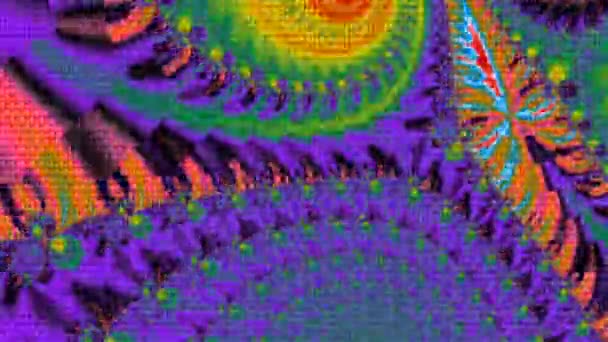 Abstraktes Computer Generiertes Fraktal Design Ein Fraktal Ist Ein Endloses — Stockvideo