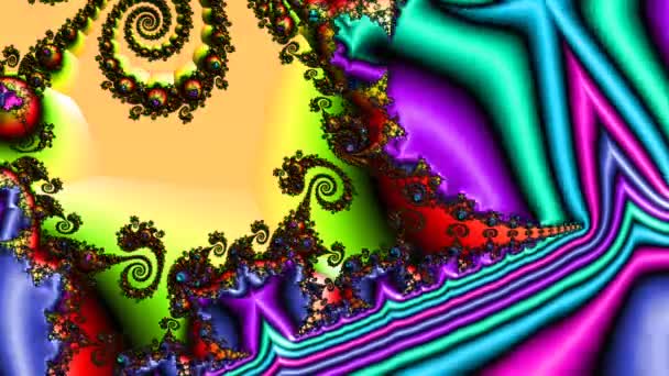 Abstract Computer Generated Fractal Design Fractal Never Ending Pattern Fractals — Stock Video