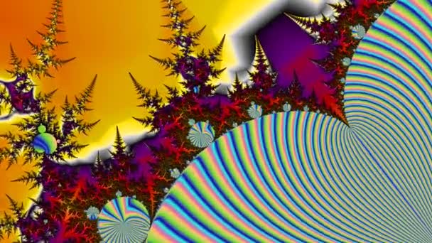 Resumen Diseño Fractal Generado Por Ordenador Fractal Patrón Interminable Los — Vídeo de stock