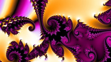 Soyut Bilgisayar Fraktal Tasarımı. Fraktal hiç bitmeyen bir desen. Fraktallar, farklı ölçeklerde kendine benzeyen sonsuz derecede karmaşık kalıplardır.