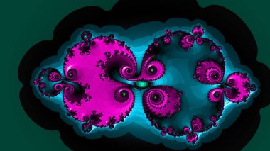 Soyut Bilgisayar Fraktal Tasarımı. Fraktal hiç bitmeyen bir desen. Fraktallar, farklı ölçeklerde kendine benzeyen sonsuz derecede karmaşık kalıplardır.