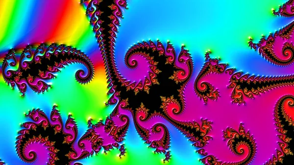 Resumen Diseño Fractal Generado Por Ordenador Fractal Patrón Interminable Los —  Fotos de Stock