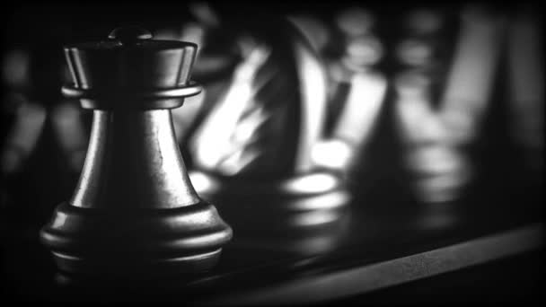 Obchodní Hra Konkurenční Strategie Šachovnicí Hra Rozmazané Pozadí — Stock video
