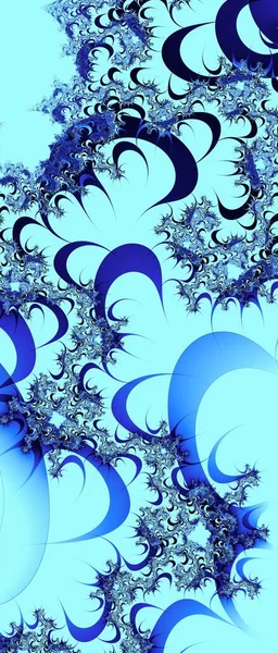 Abstract Computergegenereerd Fractaal Ontwerp Een Fractal Een Nooit Eindigend Patroon — Stockfoto