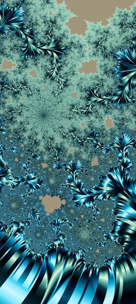 Abstract Computergegenereerd Fractaal Ontwerp Een Fractal Een Nooit Eindigend Patroon — Stockfoto