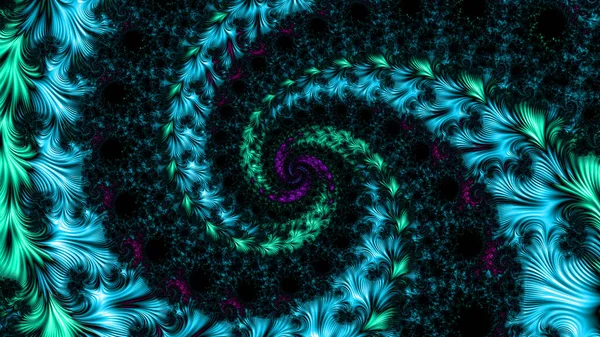 Abstract Computergegenereerd Fractaal Ontwerp Een Fractal Een Nooit Eindigend Patroon — Stockfoto