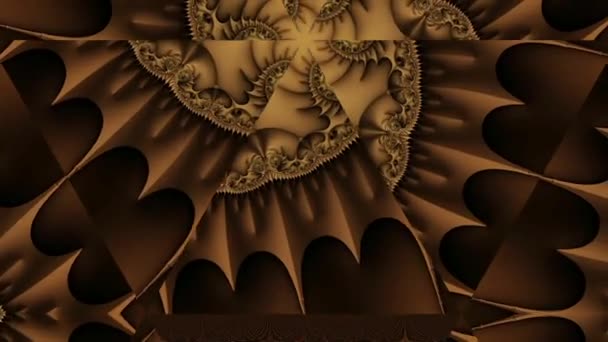 Abstract Computergegenereerd Fractaal Ontwerp Een Fractal Een Nooit Eindigend Patroon — Stockvideo