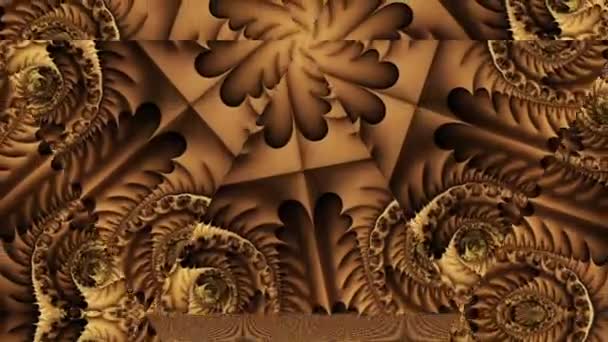 Resumo Design Fractal Gerado Por Computador Fractal Padrão Interminável Fractais — Vídeo de Stock