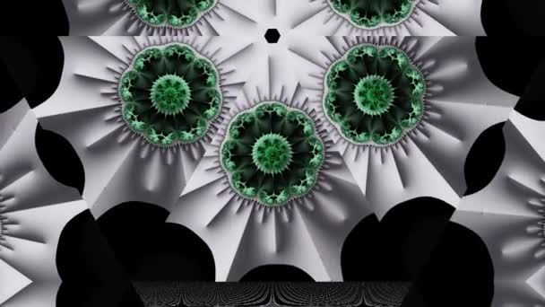 Abstract Computergegenereerd Fractaal Ontwerp Een Fractal Een Nooit Eindigend Patroon — Stockvideo