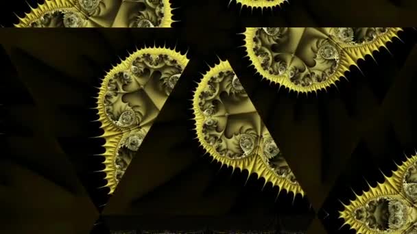 Abstract Computergegenereerd Fractaal Ontwerp Een Fractal Een Nooit Eindigend Patroon — Stockvideo