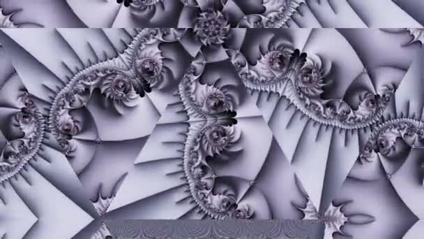 Soyut Bilgisayar Fraktal Tasarımı Fraktal Hiç Bitmeyen Bir Desen Fraktallar — Stok video