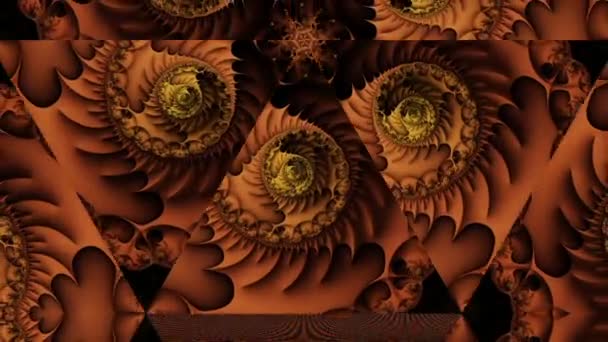 Abstract Computergegenereerd Fractaal Ontwerp Een Fractal Een Nooit Eindigend Patroon — Stockvideo