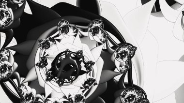 Soyut Bilgisayar Fraktal Tasarımı. Fraktal hiç bitmeyen bir desen. Fraktallar, farklı ölçeklerde kendine benzeyen sonsuz derecede karmaşık kalıplardır.