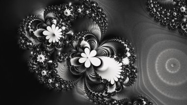 Soyut Bilgisayar Fraktal Tasarımı. Fraktal hiç bitmeyen bir desen. Fraktallar, farklı ölçeklerde kendine benzeyen sonsuz derecede karmaşık kalıplardır.