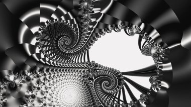 Soyut Bilgisayar Fraktal Tasarımı. Fraktal hiç bitmeyen bir desen. Fraktallar, farklı ölçeklerde kendine benzeyen sonsuz derecede karmaşık kalıplardır.