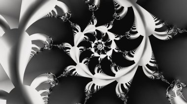 Soyut Bilgisayar Fraktal Tasarımı. Fraktal hiç bitmeyen bir desen. Fraktallar, farklı ölçeklerde kendine benzeyen sonsuz derecede karmaşık kalıplardır.